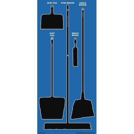 Store-Boards, 68x30 in, Black/Blue, Accu-Shield