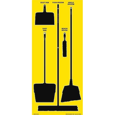 Store-Boards, 68x30 in, Black/Yellow, Accu-Shield