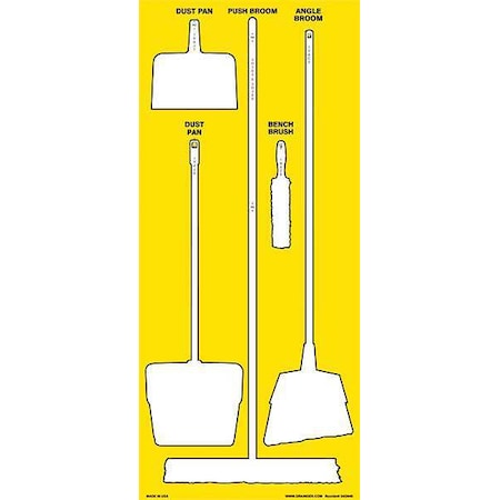 Store-Boards, 68x30 in, White/Yellow, Ultra Aluma-Lite