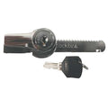 Sliding Door Lock, Polished chrome, 1/4 For Door Thickness, Keyed Alike Key Type