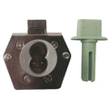 Interchangeable Core Drawer Dead Bolt, Brushed Chrome, 1-1/16 For Door Thickness, 0 Number of Keys