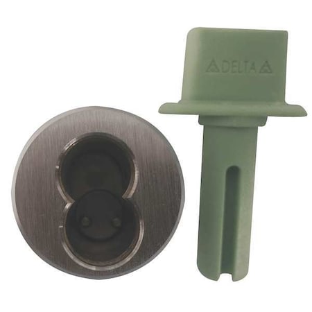 Lockset Core Housing, Brushed Chrome, 1 3/8 in For Door Thickness, 0 Number of Keys, SFIC Key Type
