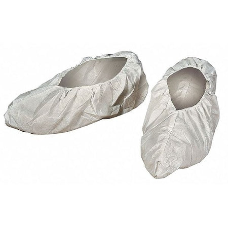 Disposable Shoe Covers, Polypropylene, White, Slip Resistant Sole: Yes , XL