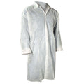 Disposable Lab Coat, Polypropylene, Snaps Closure, White, 7XL, 25 PK