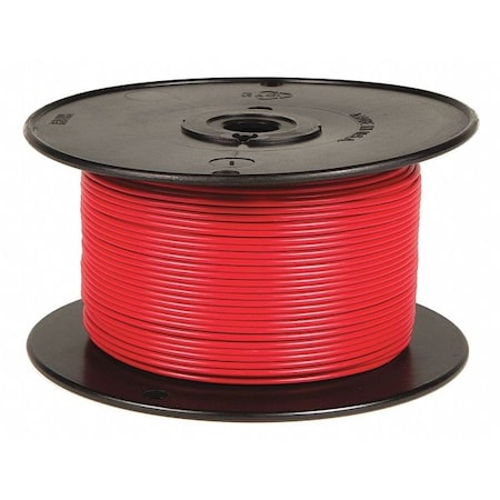 Primary Wire, GPT, 14 AWG, 1C C, Red, PVC, Stranded, 60V, 1000 ft.