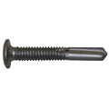 Self-Drilling Screw, #12 x 1-1/2 in, Galvanized Steel Wafer Head Phillips Drive