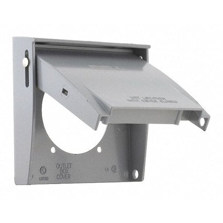 Weatherproof Cover, Double Gang Box Type, 2 Gang, Flip/Snap Cover Type