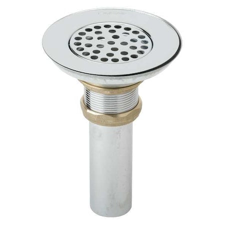 3-1/2" Drain Nickel Plated Brass Body Strainer and Tailpiece