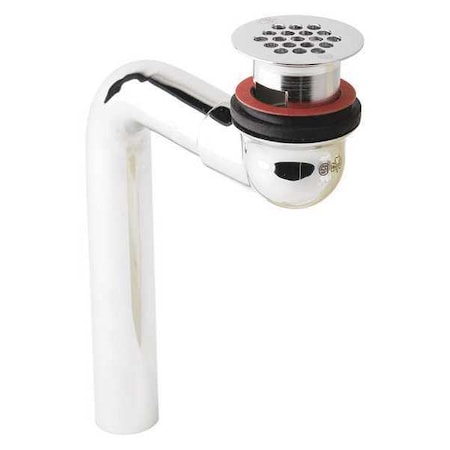 1-1/2" or 1-5/8" Drain Outlet Fitting Chrome Plated Brass Perforated Grid and Elbow