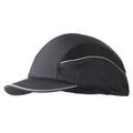 Bump Cap, Short Brim Baseball, Inner ABS Polymer, Outer Nylon, Hook-and-Loop Suspension, Black