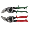 Offset Aviation Snip Set, 2-Piece, Forged Blade, Alloy Steel, Includes Left and Right Cut Models