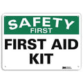 Safety First, First Aid Kit, 10 in x 14 in, Horizontal Rectangle, Aluminum, U7-1199-RA_14X10