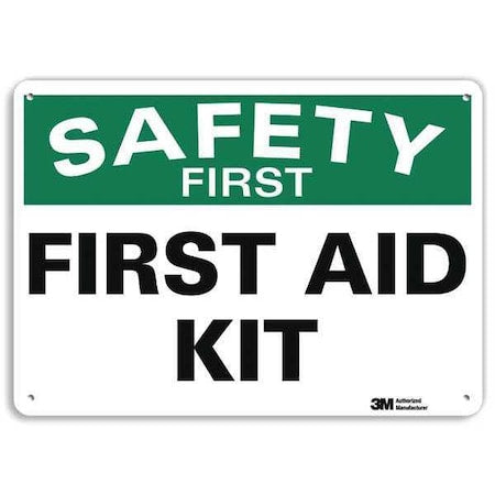 Safety First, First Aid Kit, 7 in x 10 in, Vertical Rectangle, Aluminum, U7-1199-RA_10X7