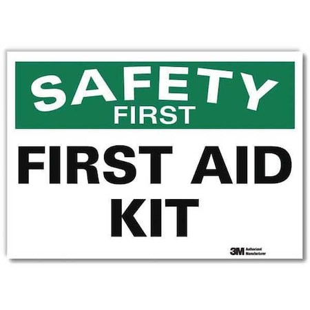 Safety First, First Aid Kit, 7 in x 10 in, Vertical Rectangle, Reflective Sheeting, U7-1199-RD_10X7