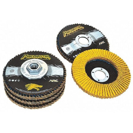 4-1/2" x 7/8" Hard Edge PREDATOR Fiberglass Flap Disc, 120 Grit