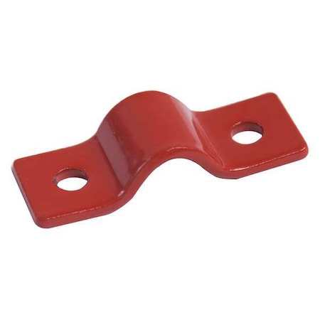 Axle Clamp, 2-1/2 in, 1 in, Red, Steel