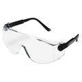 Defiant(R), Safety Glasses, Anti-Scratch, Clear Lens, Black Frame, Frameless