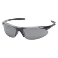 Avante(R), Safety Glasses, Anti-Scratch, Gray Lens, Black/Silver Frame, Half-Frame
