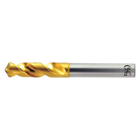 Screw Machine Drill Bit, 1.22 mm Size, 140 Degrees Point Angle, High Speed Steel, TiAlN Finish