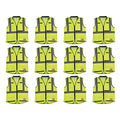 High Visibility Vest, 12 pk, 3XL/4XL