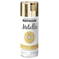 Metallic Spray Paint, Gold, Gloss, Solvent, 11 Oz