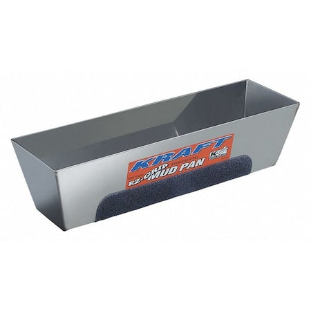 Mud Pan, EZ-Grip, 14in., Stainless Steel