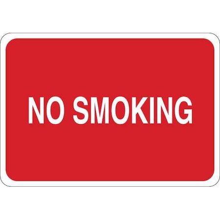 No Smoking Sign, 7" H, 10" W, Plastic, English, 34GK47