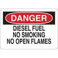 Danger No Smoking Sign, 10" H, 14 in W, English, 35FW26