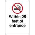 No Smoking Sign, 10" H, 7 in W, English, 34GH66