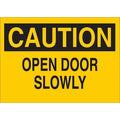Caution Sign, 7 in Height, 10 in Width, Vinyl, English