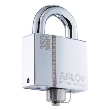 Padlock, Keyed Alike, Standard Shackle, Rectangular Brass Body, Hardened Steel Shackle, 1 1/4 in W