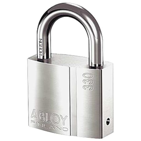 Padlock, Keyed Different, Standard Shackle, Rectangular Brass Body, Hardened Steel Shackle, 1 in W