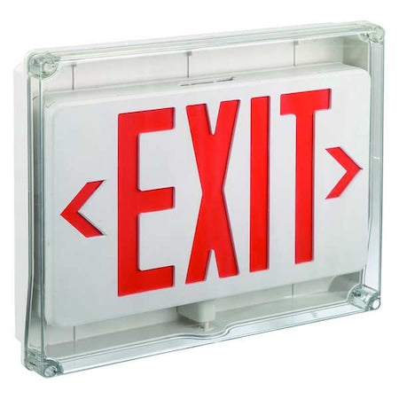 Exit Sign, White, 1 Face(s), LED, Universal Mount, Nickel Cadmium (Formerly LumaPro)