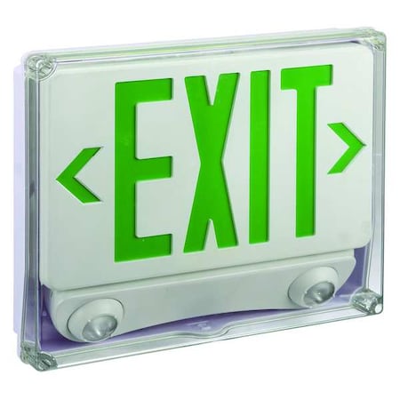 Exit Sign w/ Emergency Lights, 1 Face(s), LED, Universal Mount, Nickel Cad (Formerly LumaPro)