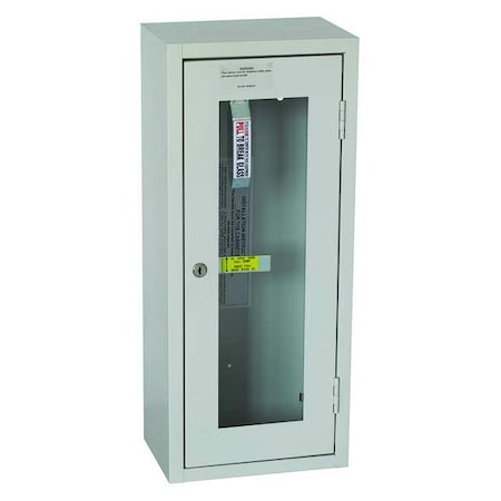 Fire Extinguisher Cabinet, Surface Mount, 23 5/8 in Height, 10 lb