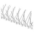 Bird Repellent Spikes, Bird-Flite, 25 ft., Color: Silver