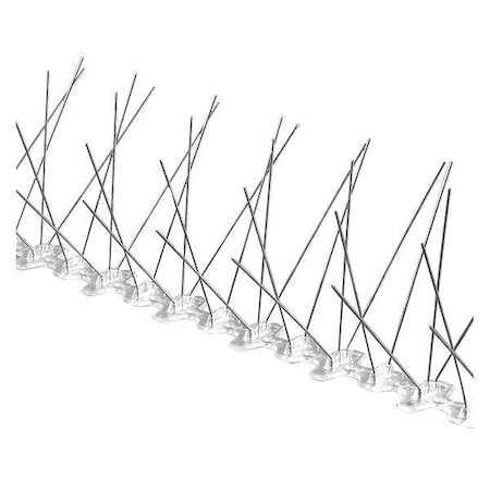 Bird Repellent Spikes, Bird-Flite, 25 ft., Color: Silver
