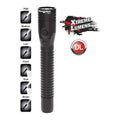Black Led Rechargeable Handheld Flashlight, Lithium-Ion, 650/300/100lm
