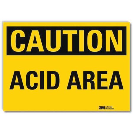 Caution Sign, 5 in H, 7 in W, Horizontal Rectangle, English, U4-1042-RD_7X5