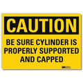 Caution Sign, 5 in H, 7 in W, Horizontal Rectangle, English, U4-1076-RD_7X5