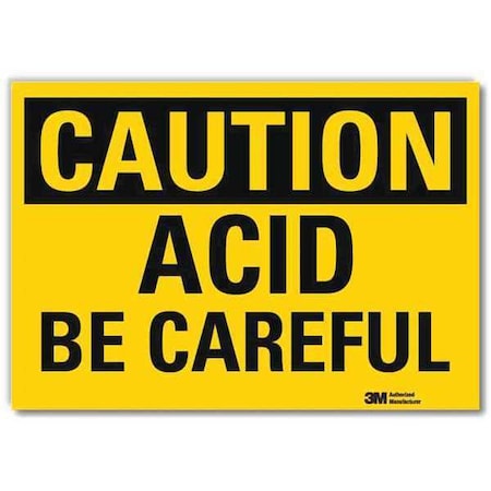 Caution Sign, 7 in H, 10 in W, Vertical Rectangle, English, U4-1043-RD_10X7
