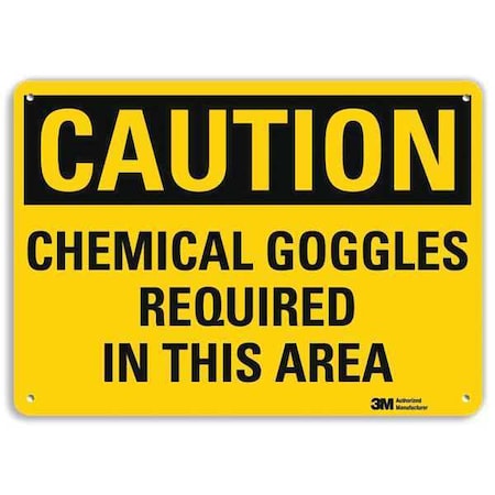 Caution Sign, 14" W, 10" H, 0.040" Thick, U4-1112-NA_14x10