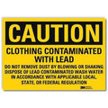 Caution Sign, 10 in H, 14 in W, Horizontal Rectangle, English, U4-1136-RD_14X10