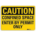 Plastic Caution Sign, 4 Holes, 14"x10", U4-1140-NP_14X10