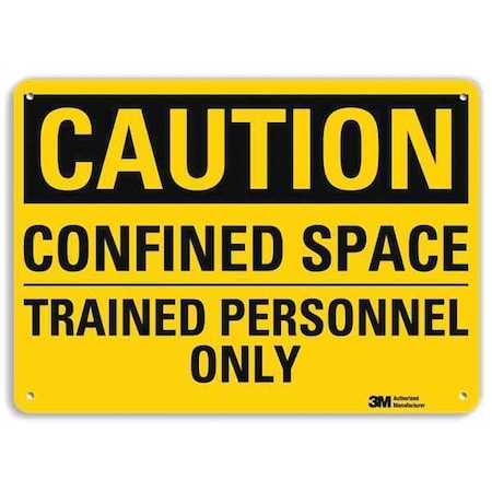 Caution Sign, 14" W, 10" H, 0.040" Thick, U4-1144-NA_14x10