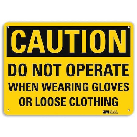 Caution Sign, 14" W, 10" H, 0.040" Thick, U4-1193-NA_14x10