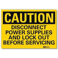 Caution Sign, 10 in Height, 14 in Width, Reflective Sheeting, Horizontal Rectangle, English