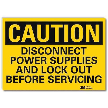Caution Sign, 10 in Height, 14 in Width, Reflective Sheeting, Horizontal Rectangle, English