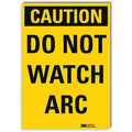 Caution Sign, 7 in Height, 5 in Width, Reflective Sheeting, Vertical Rectangle, English