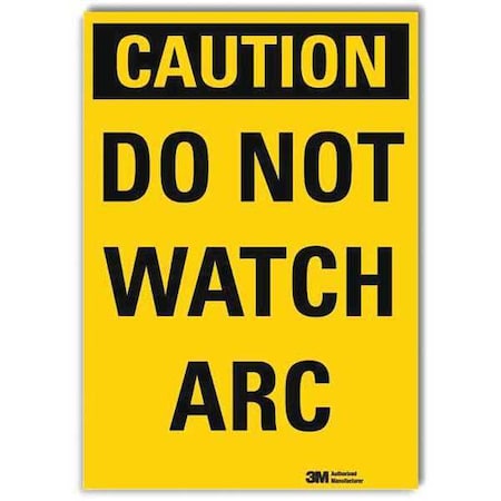 Caution Sign, 7 in Height, 5 in Width, Reflective Sheeting, Vertical Rectangle, English